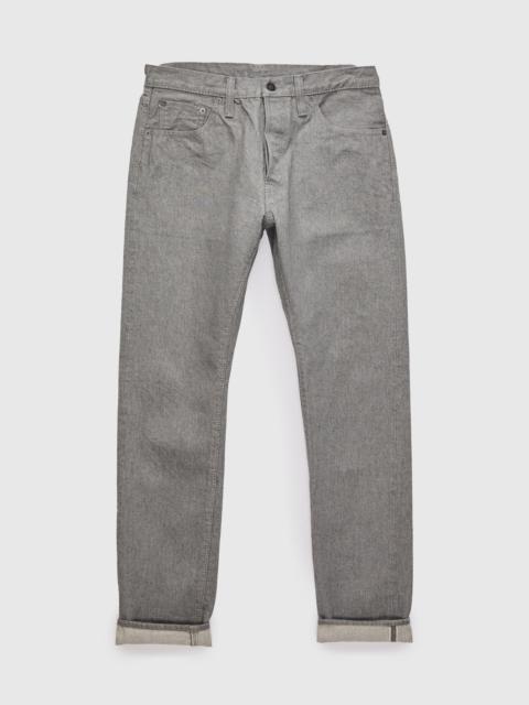 PBJBOW-019-GR "Moonrock" 14oz Rinsed Selvedge Heather Grey Denim - Relaxed Tapered Fit