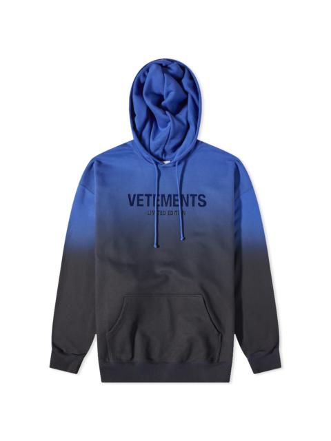 VETEMENTS Gradient Logo Limited Edition Hoodie