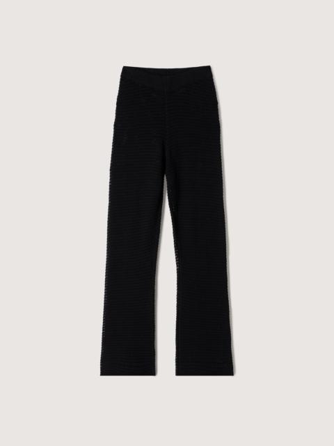Crochet-Knit Wide-Leg Pants