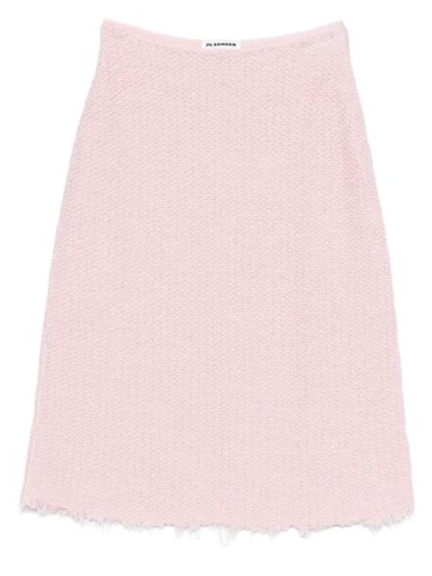 A-line frayed skirt