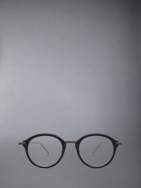 Acetate And Titanium Round Eyeglasses