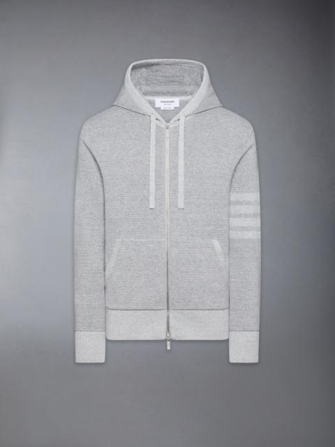 TEXTURED STRIPED STITCH 4-BAR RELAXED FIT HOODIE