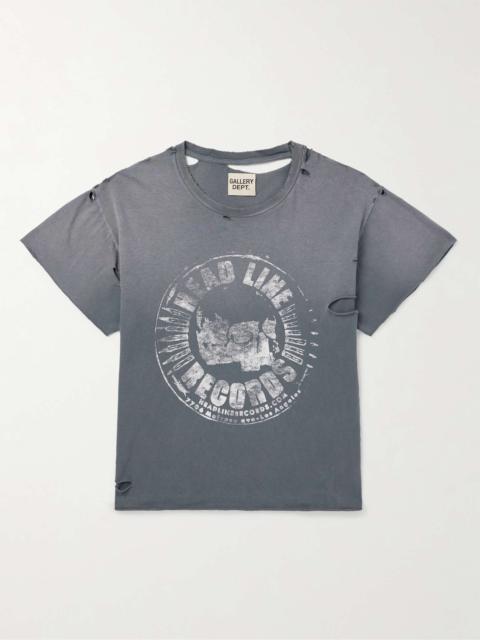 Grailed Distressed Glittered Printed Cotton-Jersey T-Shirt