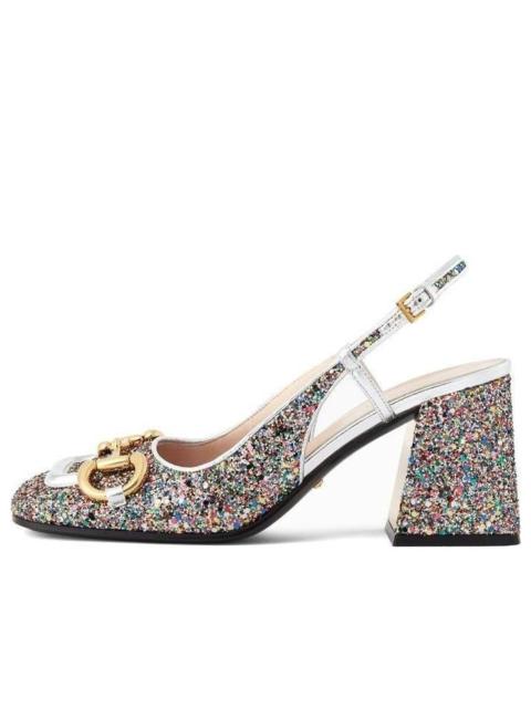 Gucci Lovelight mid-heel slingback with Horsebit