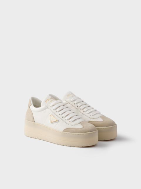 Downtown Bold nappa leather and suede sneakers