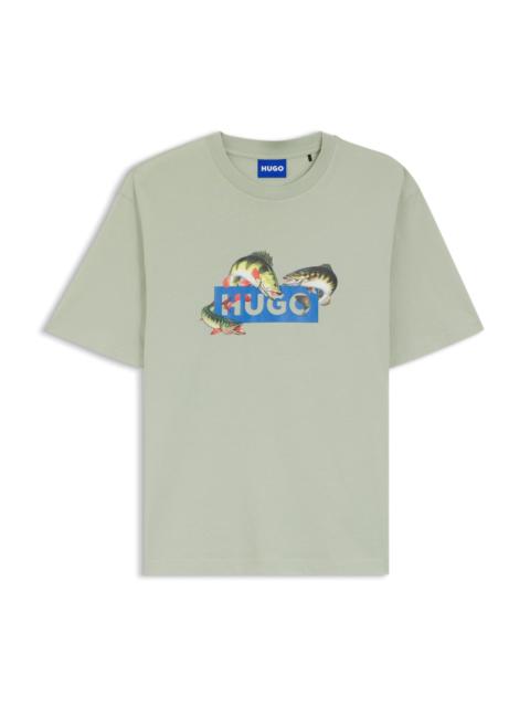 PRINTED-ARTWORK T-SHIRT IN COTTON JERSEY