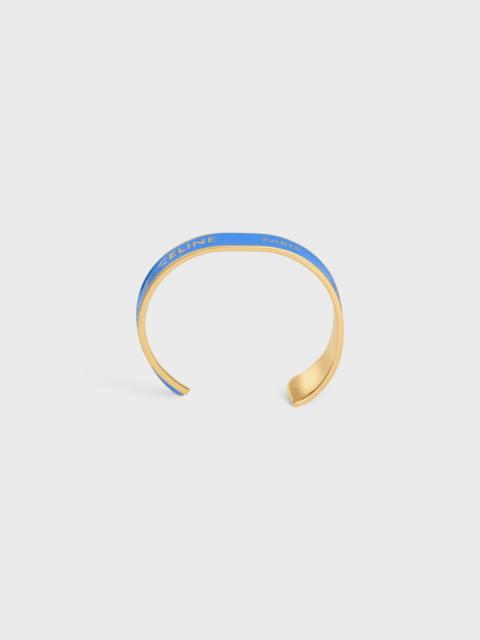 Celine Ribbon Small Cuff in Enamel and Brass with gold finish