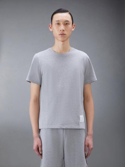 Light Grey Medium Weight Jersey Side Slit Relaxed Fit Tee