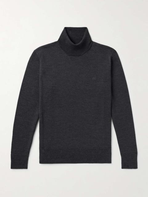 Logo-Embroidered Wool Rollneck Sweater