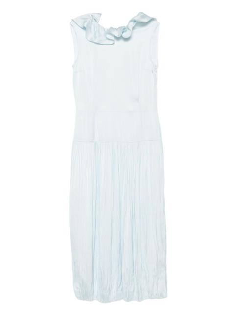 ruffled-neck maxi dress