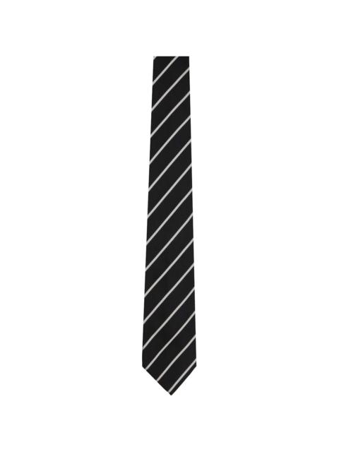 Black Alternate Weave Regimental Tie