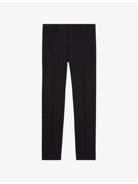 Slim-fit straight-leg wool suit trousers