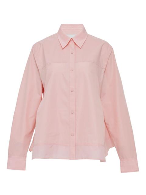 panelled long-sleeve shirt