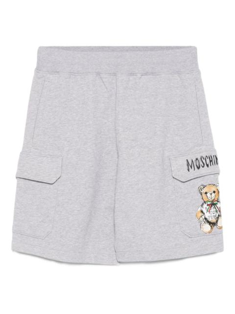 teddy-patch cargo shorts