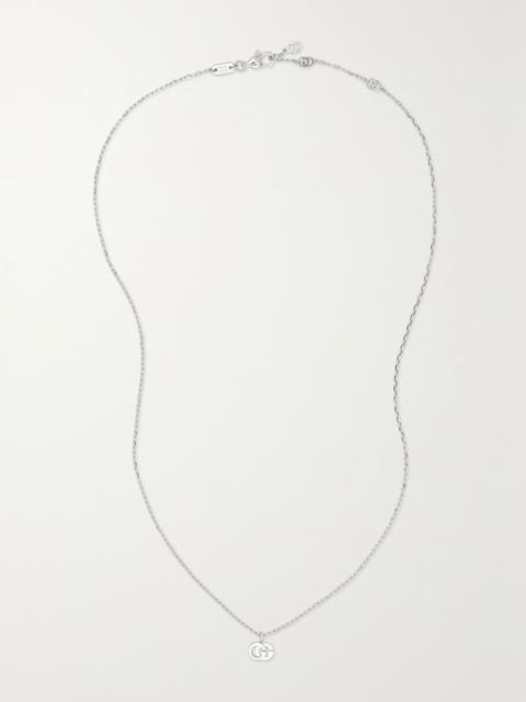 GG Running 18-karat white gold diamond necklace Silver