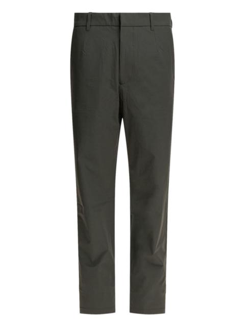 pocketed straight-leg trousers
