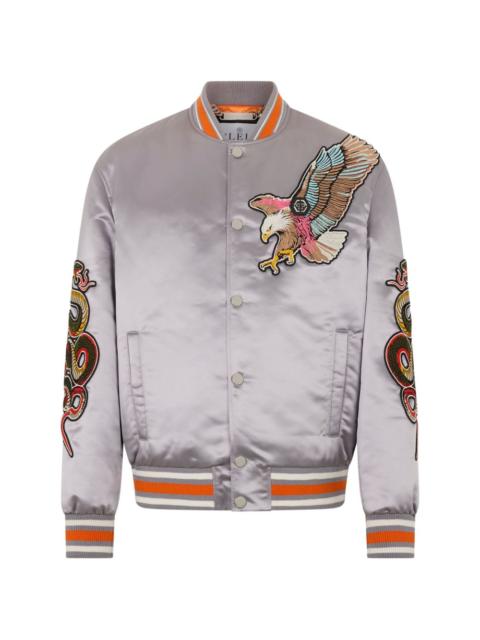 tattoo-patch bomber jacket
