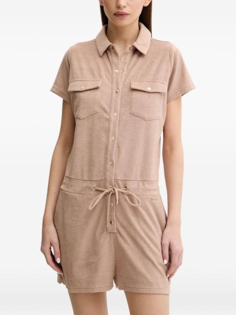 Cheryl buttoned drawstring playsuit
