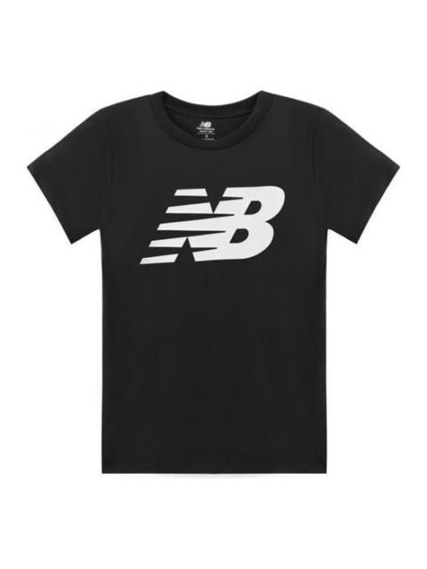 New Balance Men's New Balance Contrasting Colors Logo Printing Sports Round Neck Short Sleeve Black 