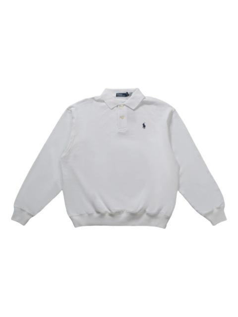 long-sleeve polo sweatshirt