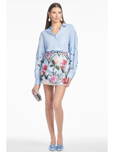 HALSEY TOP - DELFT BLUE