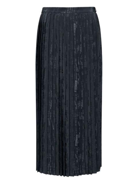 pleated print skirt