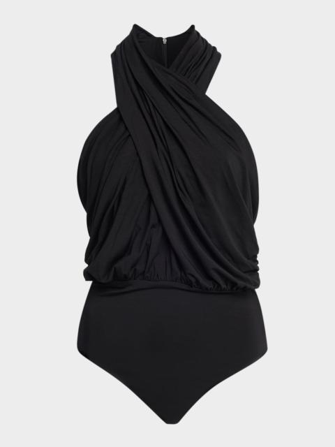 Crossover Halter Bodysuit