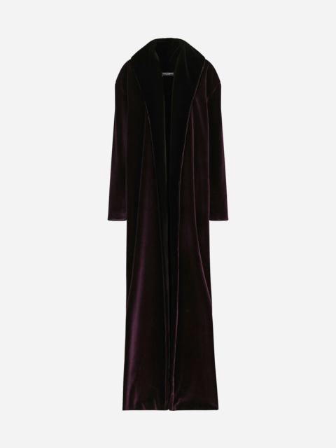 Long velvet coat