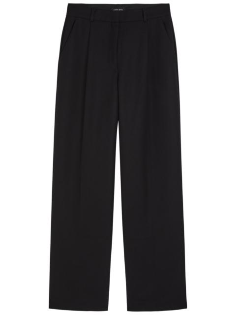 Anine Bing Trent Straight-leg Canvas Trousers