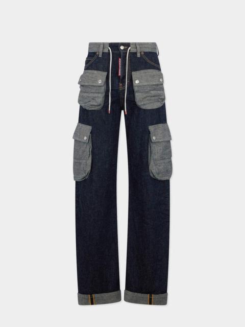 DARK WEIGHT WASH LOOSE TWIST JEANS