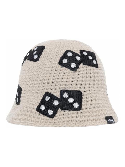 Stussy Dice Knit Bucket Hat Light Grey
