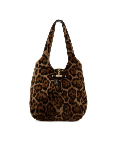 Balloon leopard-print shoulder bag