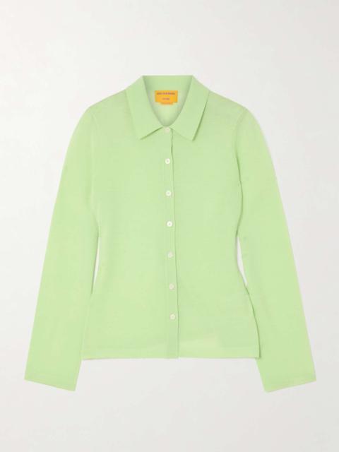 Elle cashmere cardigan Light green