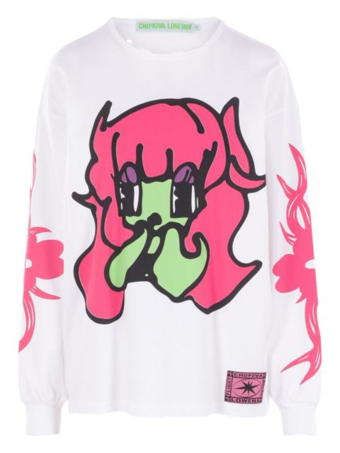 Chopova Lowena graphic long-sleeve t-shirt - 2403 | REVERSIBLE
