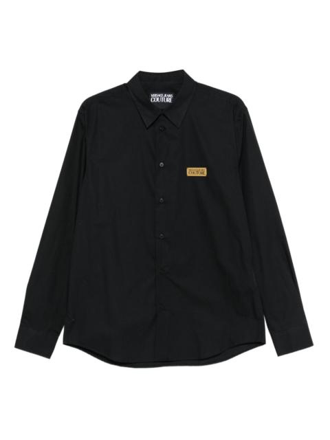 logo-plaque cotton shirt