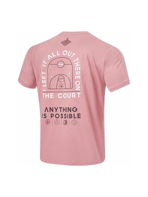 Li-Ning Graphic Basketball T-shirt 'Pink' ATST537-5