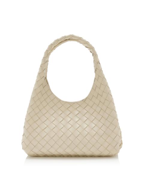 Small Campana Intrecciato Leather Bag white