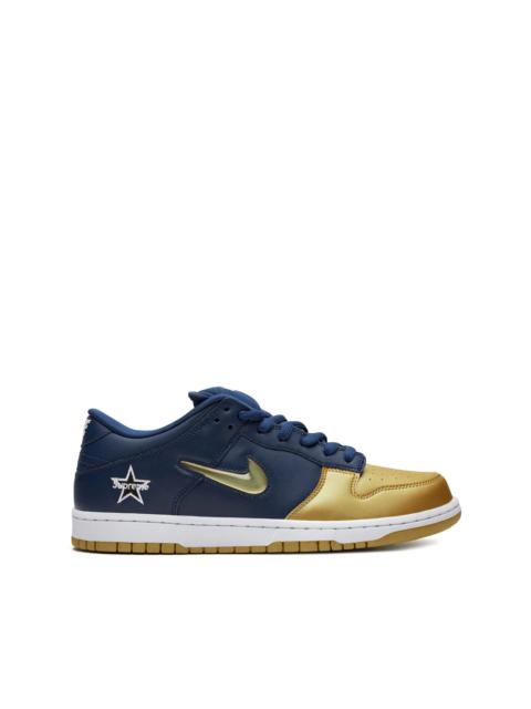 x Supreme SB Dunk Low "Jewel Swoosh Gold/Navy" sneakers