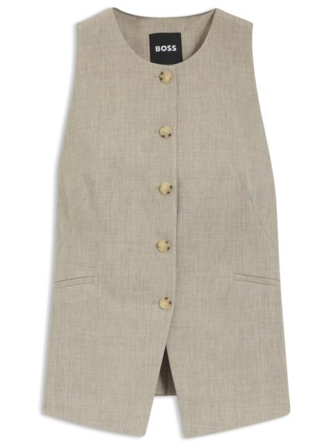 SLIM-FIT WAISTCOAT IN VIRGIN WOOL