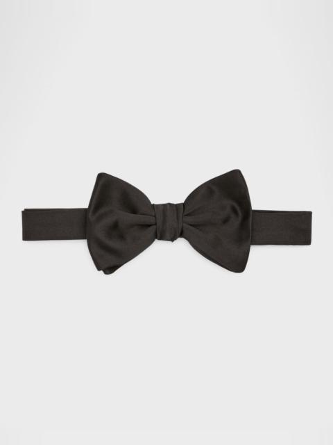 Men's Solid Silk Pre-Tied Bow Tie