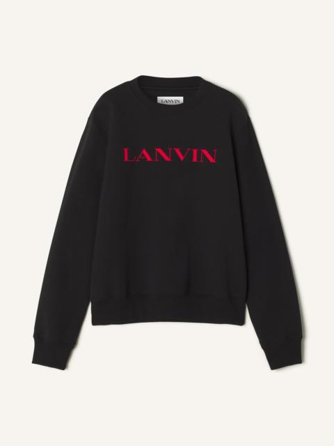 LANVIN EMBROIDERED COTTON SWEATSHIRT