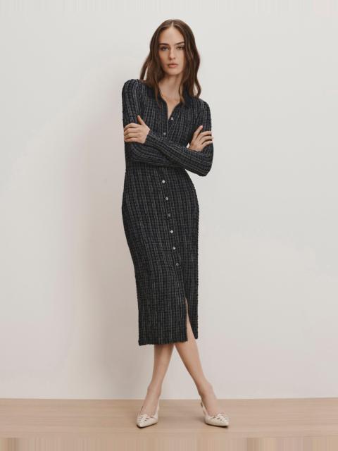 BARRETT PLAID MIDI DRESS