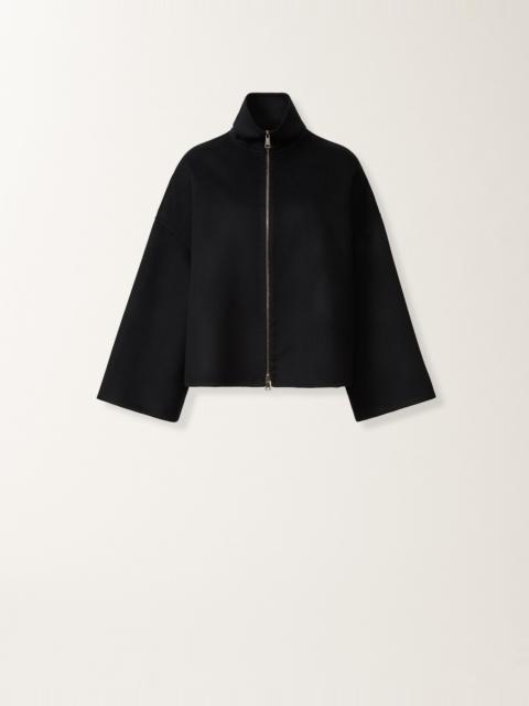 Boxy wool double coat