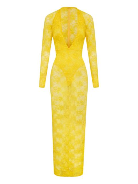 lace V-neck maxi dress