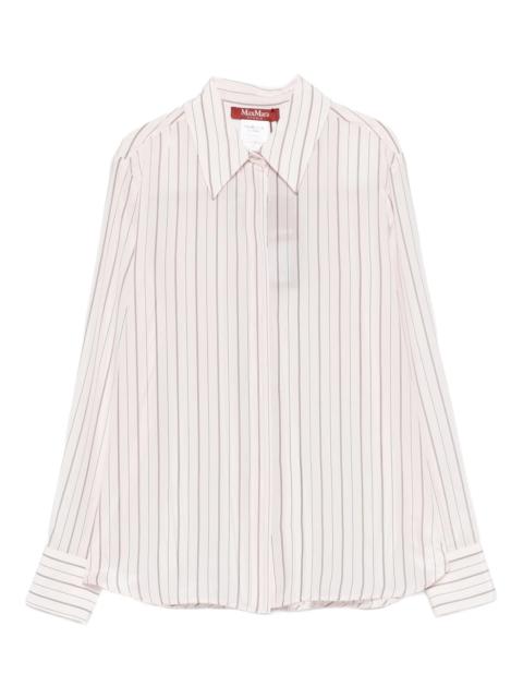 Max Mara Studio Flirt Striped Long-sleeved Shirt