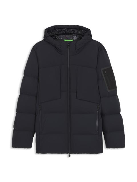 DOWN-FILLED PARKA JACKET WITH WATER-REPELLENT FINISH