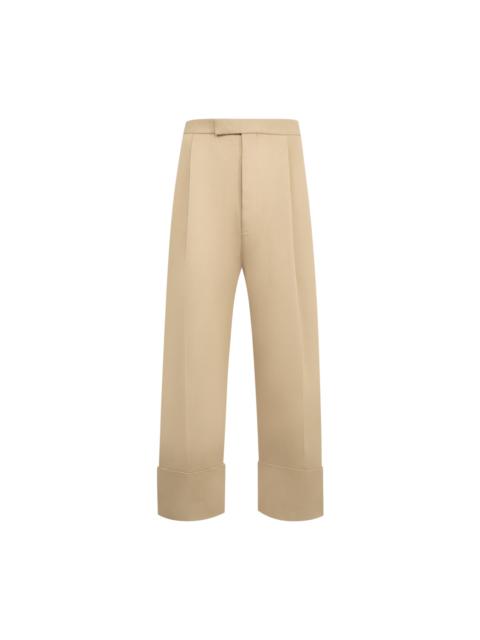 BACKSTRAP DOUBLE PLEAT TROUSER