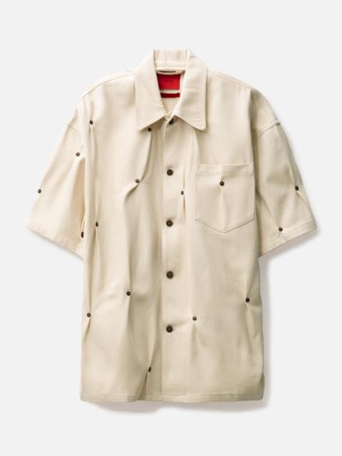 MULTI RIVET DENIM SHORT SLEEVE SHIRTS