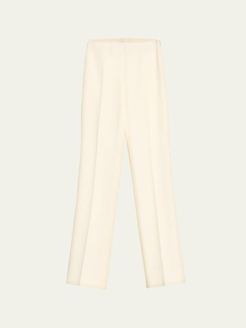Chris Pleated Straight-Leg Pants