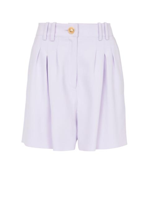 Flared crepe shorts